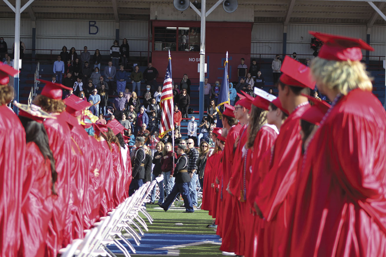 Warriors graduate together, outside; ELCA graduates 25 Lebanon Local